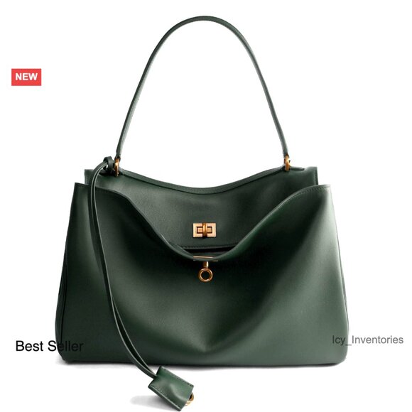 Genuine Leather Tote Bag Large Shoulder Purse Travel Work